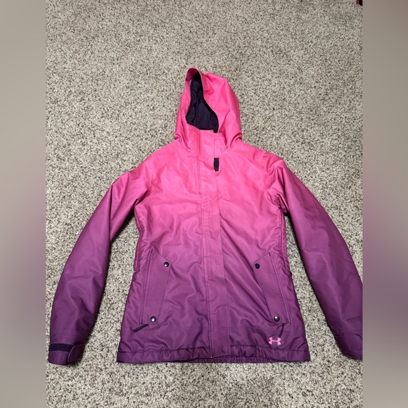 Under Armour Jackets & Blazers - Under Armour Pink to Plum Ombre Hooded ski coat
